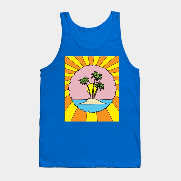 Lonely Island Relaxation Sun Tank Top by flofin